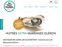 Tablet Screenshot of huitres-lesclaudettes.com